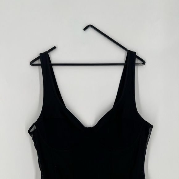 Zara Corset Combination Mesh Black Mini Dress - Picture 1 of 7
